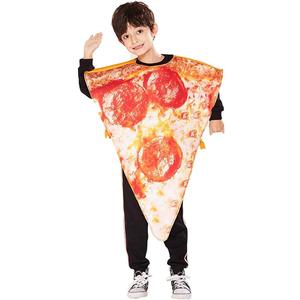 ReneeCho Kids Pizza Slice Halloween Costume Boys Girls Children Food Costume Funny Cosplay Onesie One Size