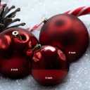 Red Shiny, 8 in, 2 Pack (X-Large, Jumbo)(SPN Decor) (Christmas, Holiday, Christmas Tree)