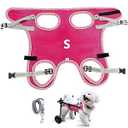 Updated Dog Clothes for Wheelchair for Back Legs, Small Dog Wheelchair Carts with Wheels, Light Weight Wheelchair for Leg Support Helps Senior, Injured, Paralyzed (S, Pink)
