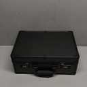 Barber Case Clipper Bag Black, Hair Kit Tool Box Aluminum Organizer with Portable Handle and Secure Numlock for Scissors, Clippers, Barber Supplies 15.8" x 11" x 6.5"