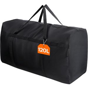 Lifewit 120L Ertra Large Storage Duffle Bag for Traveling, Folable Moving Bags with Zippers and Handles, Heavy Duty Storage Bags Big Totes for Travel, Camping, Storage Bins with Lids for Luggage