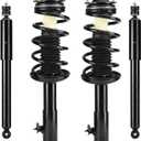 Front & Rear Strut Shock Assembly w/Coil Spring for Honda Civic 2006-2011 Sedan Only, for Acura CSX/ 2006-2011 Replace 172286 172287 5609, Left & Right, 4PCS
