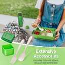 My Vesperbox Lite  Mini Lite - Kids Bento Lunch Box  Extra Durable Lunchbox for Toddlers and School  Leakproof, Child-Friendly, Ideal for Daycare, Preschool & Elementary School (Lite - Green - 23x17,5x5cm)