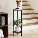 YINMIT Plant Stand Indoor, 2 Tier Plant Stand, 29.5" Tall Metal Spindle Poles Plant Stands, Corner Flower Pot Stand, Plant Tables Indoor, Planter Pot Holder for Balcony Garden Patio Living Room (29.5 In)