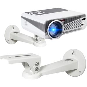 2-Be-Best Mini Projector Wall Mount 360 Rotation 7.8 Length 11 lbs Load Projector Wall Mount White