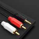 2 x CHOSEAL 2RCA to 3.5mm Cable,3.3FT RCA Audio Jack Adapter Cord RCA Y Splitter Connector for Phone Speaker MP3 Tablet