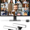 HumanCentric Premium Video Conference Lighting for Video Calls, HighBeam Pro Light for Zoom Meetings and Streaming, Upgrade Monitor Ring Light with LED Webcam Light, Dual Video Conference Light