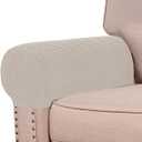 Couch Arm Covers, Sofa Covers Washable, Couch Cushion Covers, Armchair Slipcovers Sectional Couch Covers Anti-Slip Furniture Protector, (1PC Armrest Cover, Beige)