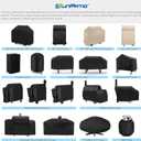 SunPatio Liquid Propane Tank Cover 20 LB, Heavy Duty Waterproof Propane Cylinder Cover, Dress up Your Tank, 14" Dia x 16.5" H, Black