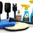 Motorcycle Dirtbike Wash Kit - Premium Cleaning and Detailing Set for Mudguard,Rims and Paint.Includes Motorcycle Cleaner(560ML),Chain Clean(300ML) Dry Lubricant(120ML)