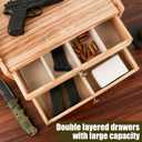 Pistol Rack Safe, Real Wood Handgun Rack Holder for Cabinet Accessories, Cabinet Accessories, Pistols Holder Storage Organizer,Handgun Rack Pistol Stand for Storage 4 Slots