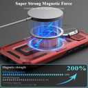 MMHUO for iPhone 16 Pro Case with Adjustable Camera Protector & Screen Protector,[Compatible with MagSafe] [Military Grade Protection] Shockproof Phone Case for iPhone 16 Pro,Red