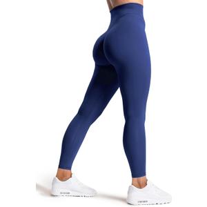 Olmlmt No Front Seam Workout Leggings for Women | High Waisted, Buttery Soft, Yoga Pants, Pilates, Athletic, Casual Wearing, Lounging, 7/8 Length, Low Compression, V-Back (L)