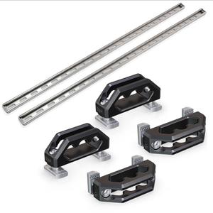 RENO F150 Trail Rail System, Truck Cargo Management System 2pcs Bed Rails & 4pcs Cleats for 5.5'Bed Compatible with 2015-2025 F150 4WD Raptor Lightning, Replace OEM LL3Z-2655200-A (Black)