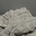 Lotus Karen Faux Fur Throw Blanket Linen - 800 GSM Bubble Rabbit Fluff Blanket for Couch Bed Sofa,Softest Fluffy Fuzzy Cozy Blanket,Thick Furry Plush Shaggy Warm Blankets for Women,60x80 Inches