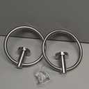 NearMoon Bath Towel Ring, Bathroom Hardware Accessories-Thicken Stainless Steel Hand Towel Holder for Bathroom, Modern Round Towel Hanger Wall Mounted (Brushed Nickel, 2 Pack)