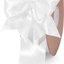 LaRibbons 1 1/2 Inch 50 Yard Double Faced Satin Ribbon,White Satin Craft Fabric Ribbon for Gift Wrapping Floral Bouquets Wedding Party Decoration