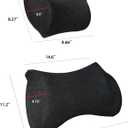 Lumbar Support Pillow for Car, Car Neck Pillow Kit for Pain Relief with Adjustable Strap, Car Headrest Pillow Ergonomic Design for Comfort