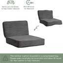 HIGOGOGO Corduroy Recliner Chair Cushion with Lumbar Support Pillow Soft Non-Slip 4" Thick Seat Pad Prevent Buttocks & Back Pain in Seniors (Grey, 12" Backrest)