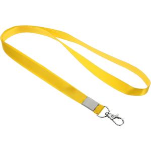 PATIKIL 17" Neck Lanyards, 20 Pack 0.6" Width Flat Strap Lanyard with Swivel Hook Clip for Name Tag Badges Holder ID Card Keys, Yellow