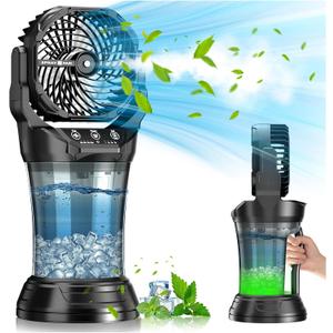 30000 mAh Portable Misting Fan with RGB Ambient Light, 2000 mL Water Tank Bucket Rechargeable Camping Mist Fan with 120 Auto Oscillating Perfect for Patios Fishing Travel Garden Party Golf Tent 30000 mAh Portable Misting Fan with RGB Ambient Light, 2000 mL Water Tank Bucket Rechargeable Camping Mist Fan with 120 Auto Oscillating Perfect for Patios Fishing Travel Garden Party Golf Tent