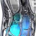 GravaStar Mercury M2 Wireless Gaming Mouse with 26,000 DPI, PAW3395DM Sensor -79g Lightweight Hollowed-Out Design -5 Programmable Buttons -5 Dynamic Lightsync RGB - Transparent Black