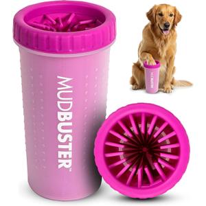 Dexas MudBuster Portable Large Dog Paw Cleaner, Fuchsia - Premium Pet Supplies and Accessories