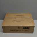 IBUYKE Square Makeup Stool with X-Leg Foot Rest, Linen Footrest, Ottoman Seat, Multi-Use as Small Side Table, for Bedroom, Living Room, Blue Gray LG-70L (17.72"-Linen)