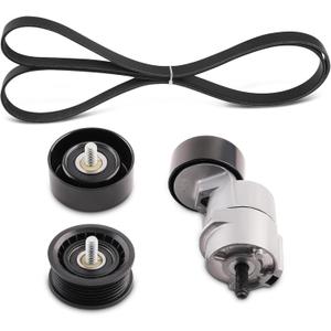 maXpeedingrods Belt Tensioner Idler Pulley Serpentine Belt Kit for Hyundai Sonata Santa Fe/Santa Fe Sport Kia Optima Magentis Sorento Tucson Sportage Forte 07-15 2.4L 252122G760 2528125000 2528825001