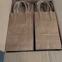 BagDream 100 Pack 3.5x2.4x6.7 Inches Mini Gift Party Favor Bags Small Brown Gift Bags with Handles Bulk Recyclable Kraft Paper Sacks