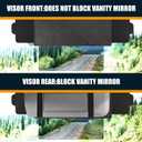 2 Pack Polarized Sun Visor Extender for Car with 2 Side Sunshade, Car Visor Extender Sun Blocker, Upgraded UV400 Sun Visor Extension with PC Lens, Anti-Glare Car Visor for Safe Driving