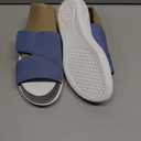 BZees Womens Carefree Machine Washable Comfort Wedge Sandal Blue, Size 7