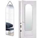 SCWF-GZ 47x14 Mirror Full Body Length Door Hanging Rope Hang Wall Mounted Metal Frame Arch Mirrors for Bedroom Bathroom Dressing Living Room 47 14 inch Silver