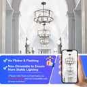 MAXvolador E12 LED Candelabra Bulb 40W Equivalent, 500LM Chandelier Light Bulb, Daylight White 5000K, B11 Filament Clear Glass Candle Base Light Non-Dimmable, 12 Pack