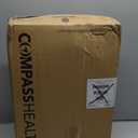 Compass health  Enhanced Comfort 5" Raised (Round) Toilet Seat Risers for Seniors 5 Slip Resistant Pads FSA/HSA Eligible Padded Toilet Seat Elevation 15.7 x 15.2 x 6.1