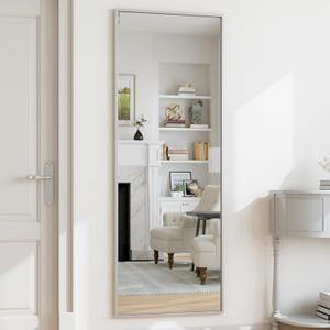 71"x 26" Full Length Mirror, Tall Standing Floor Mirror w/Shatterproof Glass, Wall Mounted Mirrors for Bedroom, Living Room, Entryway,Dressing Room Home Decor,Silver