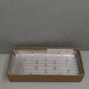 Kingrol 16 Pack Rectangular Plant Drip Trays, Clear Plant Saucers for Indoors, Thick Plastic Window Sill Plant Trays for Flower Pot Planter