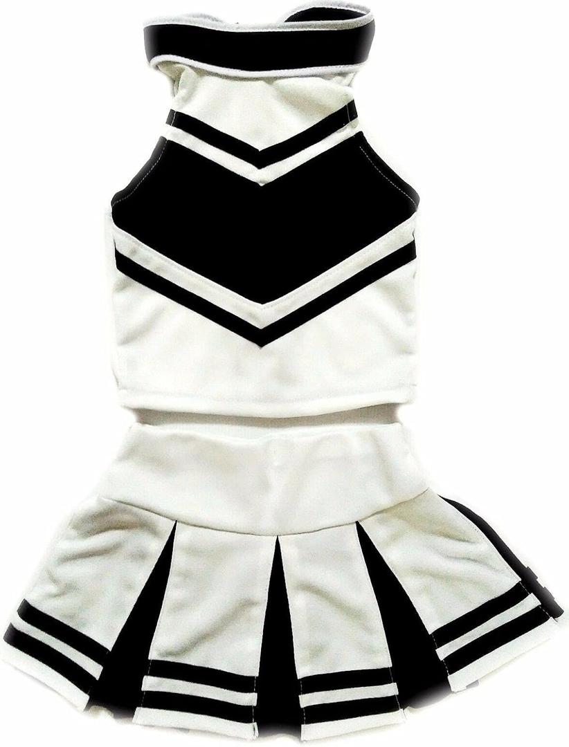 Kids/Girls' Cheerleader Costume Uniform Cheerleading Children Dress Outfit Halloween (White, M)