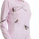 LOOGU Women's UPF 50+ Sun Protection Hoodies Shirts Slim Fit Long Sleeve Lightweight Quick Dry Fishing Hking Outdoor (Pink, XXL)