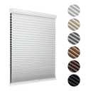 MYshade Cordless Blackout Cellular Shades for Windows, Honeycomb Window Shades with Thermal Insulation, Child & Pet Safe Room Darkening Shade, Easy Install, 23" W x 36" H, White