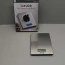 Taylor 11lb Stainless Steel Digital Kitchen Scale, Ultra-Thin, Silver