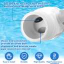 JellyArch 4 Pcs 2 Way Ball Valve Compatible with Hayward SP0729 and Replacement Universal Combo Hose Adapter Compatible with Hayward SPX1091Z7 or SPX1091Z4 for Ground Pool Pump Skimmer
