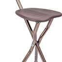UNLICON-Brown Folding Cane Stool with Seat – Lightweight Adjustable Walking Cane for Seniors, Ergonomic Design, 330 lbs Capacity, Portable and Convenient Cane Chair with Anti-Slip Feet