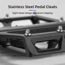 ROCKBROS MTB Mountain Bike Pedals Compatible with SPD Mountain Bike Dual Function Sealed Clipless Aluminum Bicycle Flat Platform 9/16" Pedals with Cleats for Road, MTB, Mountain Bikes, Black