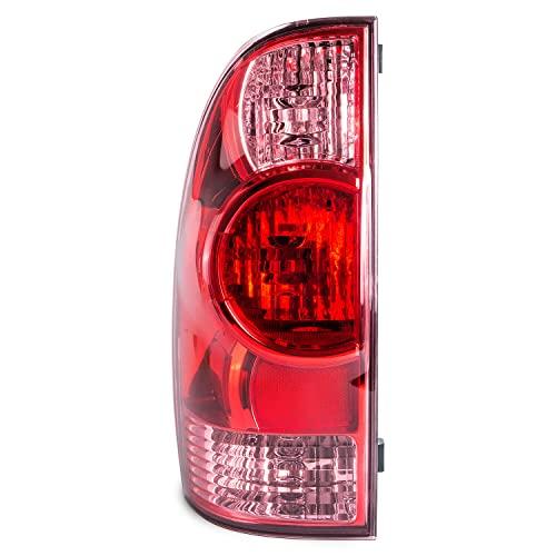 RANSOTO Left Driver Side Tail Light Compatible with 2005-2015 Toyota Tacoma Tail Lamp with Harness and Bulbs Replace# 8156004150