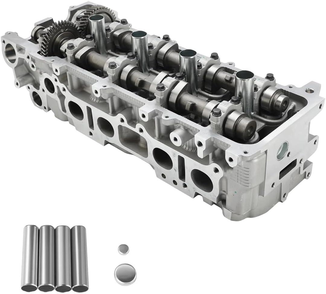 FIT Toyota Tacoma 2.4L 2RZFE, 4Runner T100 Tacoma 2.7L 3RZFE, Complete Cylinder Head Assembly 8-Port, Camshafts Valves Gasket Set Included, Replaces 11101-79276
