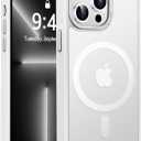 Newfuture Designed for iPhone 13 Pro Max Case with Magnetic [13 FT Military Drop Protection] [Compatible with Magsafe] Slim Translucent Matte Shockproof with Anti-Fingerprint Phone Case, Frosted White