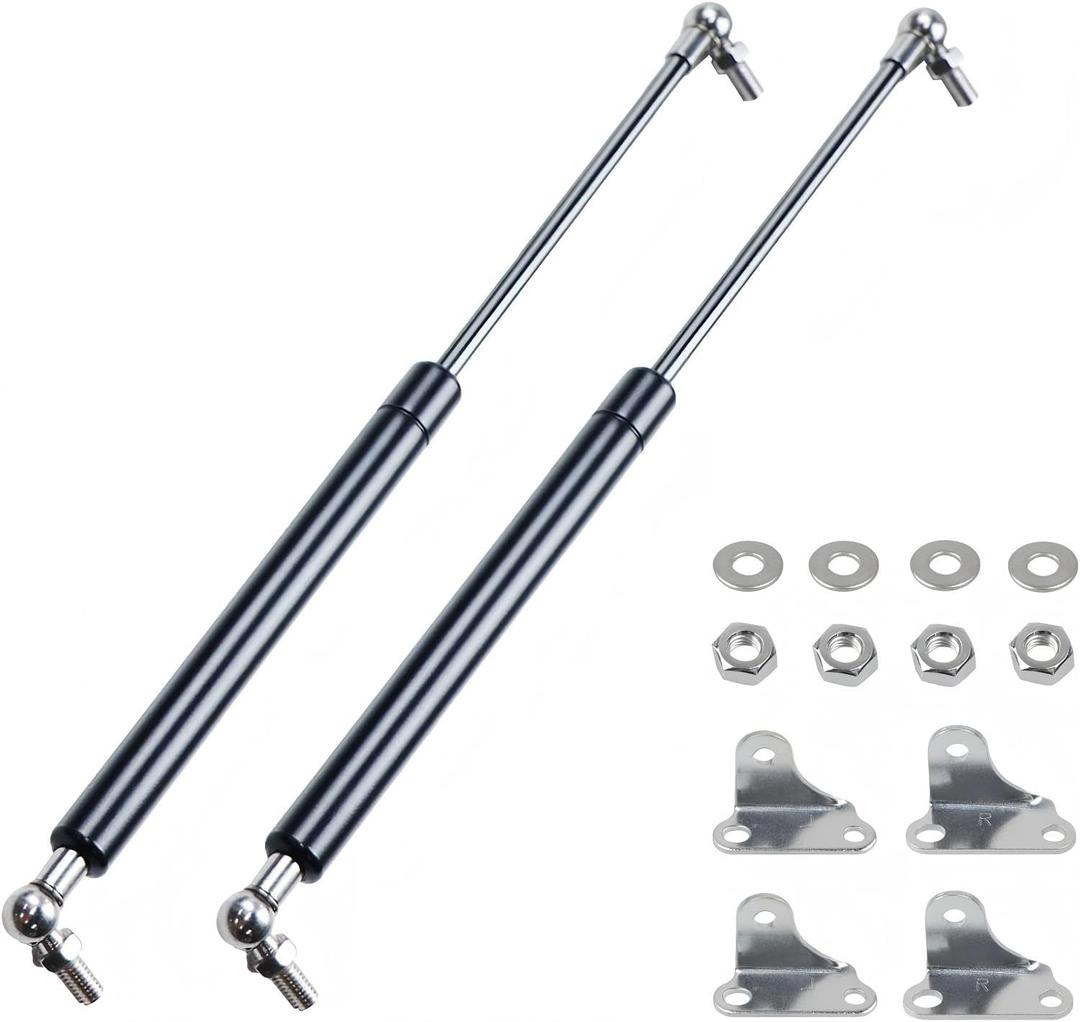 15 Inch 67 Lbs Gas Struts Lift Support for RV Bed, Camper Shell, Tool Box, Boat Hatch, Cabinet Door, Trap Door, Storage Box 300N/67lbs Hydraulic Shocks with Brackets, Heavy Duty for DIY Projects