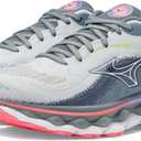 Mizuno Womens Wave Sky 7 Running Shoe, Pearl Blue-White, 7