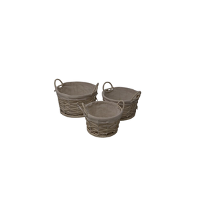 3Pcs Basket, Storage Basket Bucket, Grocery Bag Large Capacity Dirty Clothes Storage Basket Bucket with Handles for Toys, Clothes and Pillow